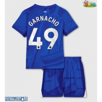 Chelsea Alejandro Garnacho #49 Hjemmedraktsett Barn 2025-26 Kortermet (+ Korte bukser)